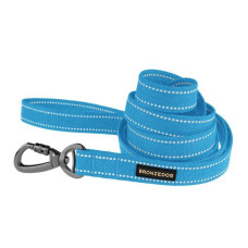 Повідець для собак Сotton рефлекторний бавовна брезент, Блакитний S(1) 2 м 1,6 см