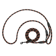 Поводок для собак светоотражающий "Свободные руки" Оранжевый, M - 180 см / 6 см