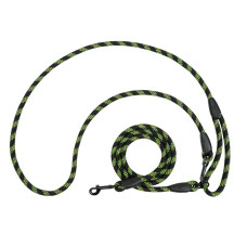 Поводок для собак светоотражающий "Свободные руки" Салатовый, M - 180 см / 6 см