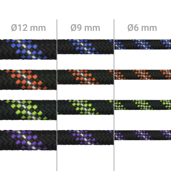 Повідець для собак світловідбивний "Вільні руки" Синій, L - 240 см / 9 см