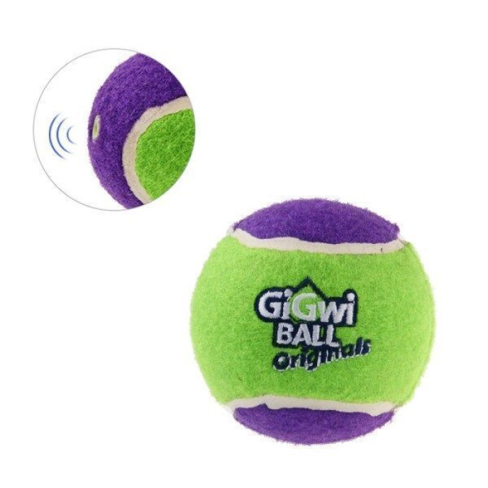 Игрушка для собак Gigwi Ball Originals, мяч с пищалкой, набор из 3 шт/4 см 