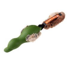 Іграшка для Собак Gigwi Forestails Push To Mute Качка з Плюшевим Хвістом Зелена 30 см