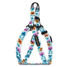 Шлея для собак BronzeDog Urban Folk нейлоновая c металлической фурнитурой, Белая XS 33-40 см