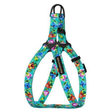 Шлея для собак BronzeDog Urban Folk нейлоновая c металлической фурнитурой, Ментоловая 2XS 24-30 см
