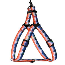 Шлея для собак BronzeDog Urban Travel нейлоновая, Горы S 40-53 см