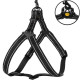 Нейлоновая шлея для собак BRONZEDOG ACTIVE, черная со светоотражением S 40-53 см