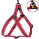 Нейлоновая шлея для собак BRONZEDOG ACTIVE, красная со светоотражением S 40-53 см