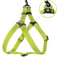 Нейлоновая шлея для собак BRONZEDOG ACTIVE, салатовая со светоотражением S 40-53 см