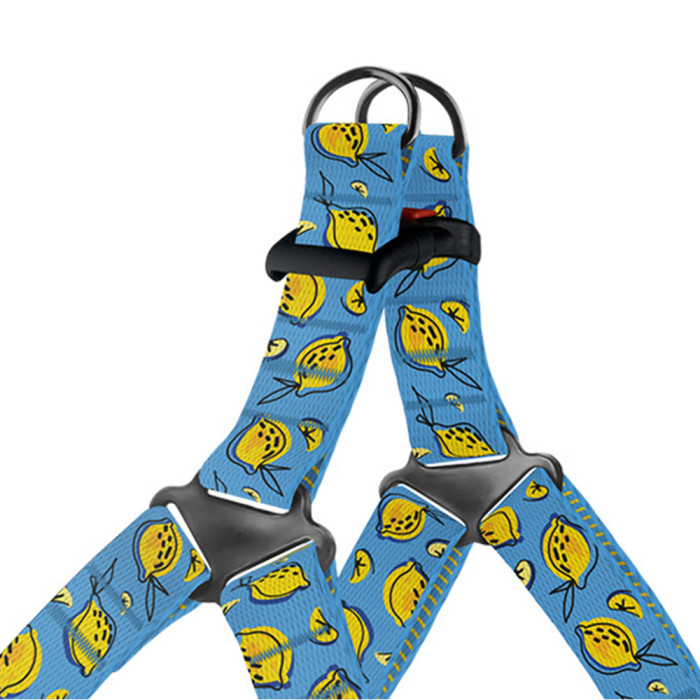 Шлея для собак Urban Fruits нейлонова Лимони, M 45-56 см