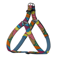 Шлея для собак BronzeDog Urban Art нейлоновый Поли, S 40-53 см