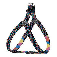 Шлея для собак BronzeDog Urban Art нейлоновый Бульки, S 40-53 см