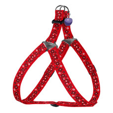 Шлея для Собак Barksi Urban Нейлоновая с QR-адресником Вышиванка Красная S 40-53 см