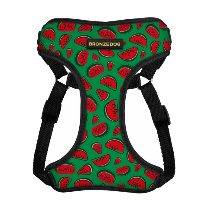 Шлея для собак BronzeDog Sport Арбуз S 35-38 см