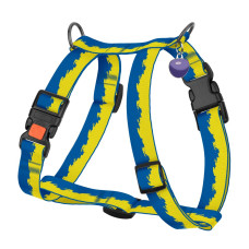 Шлея для Собак Barksi Urban Нейлоновая Н-образная с QR-адресником Прапор S 36-60 см