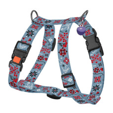Шлея для Собак Barksi Urban Нейлоновая Н-образная с QR-адресником Калина S 36-60 см