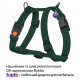 Шлея для Собак Urban Нейлонова Н-подібна з QR-адресником Вишиванка Зелена S 36-60 см