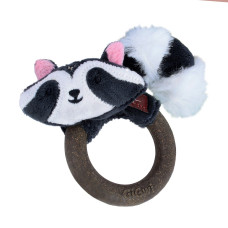 Іграшка для котів Gigwi Catch&Scratch Єнот Кільце та Плюш S 10х11х4 см