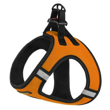 Шлея для собак Bronzedog Sport Vest неопрен 3D сетка, оранжевая 3XS, 24см, 26 см