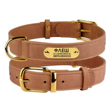 Нашийник для собак шкіряний Crazy коричневий XS, 19-25 см