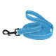 Поводок для собак Bronzedog Сotton рефлекторный х/б брезент Стандарт, Голубой  S 200 см, 1,6 см