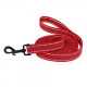 Поводок для собак Bronzedog Сotton рефлекторный х/б брезент Стандарт, Красный M 200 см, 2 см