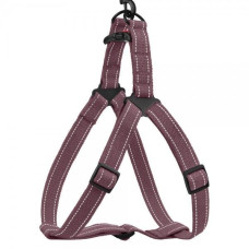 Шлея для Собак BronzeDog Сotton Стандарт Рефлекторная х/б Брезент Черри S, 40-53 см