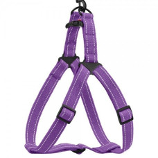 Шлея для Собак BronzeDog Сotton Стандарт Рефлекторная х/б Брезент Фиолетовая S, 40-53 см