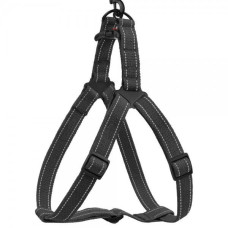 Шлея для Собак BronzeDog Сotton Стандарт Рефлекторная х/б Брезент Графит S, 40-53 см