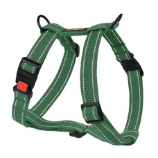 Шлея для Собак Сotton Н-подібна Рефлекторна бавовна брезент Армійська S 40-53 см