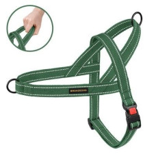 Шлея для Собак BronzeDog Сotton х/б Брезент Рефлекторная Скандинавская Армейская S 32-38 см