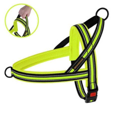 Шлея для Собак BronzeDog Mesh Скандинавская, Лимонная S 32-38