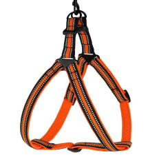 Шлея для Собак BronzeDog Mesh Стандарт, Оранжевая M 45-56 см