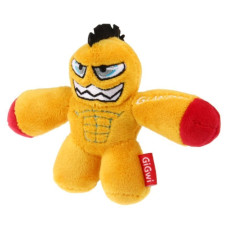 Іграшка для Собак Gigwi Gladiator Mini з Піщалкою Плюш Жовтий 11 см