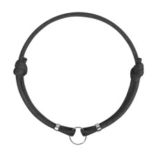 Шнурок для адресников из паракорда для собак и кошек Черный, S 20-40 см