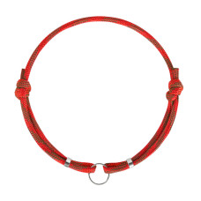 Шнурок для адресников из паракорда для собак и кошек Красный, S 20-40 см