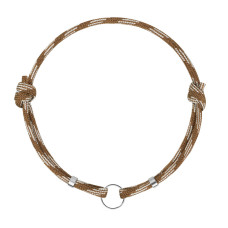 Шнурок для адресников из паракорда для собак и кошек Коричневый, S 20-40 см