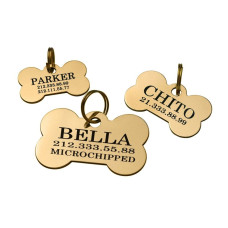 Адресник BronzeDog из Позолоты Косточка  