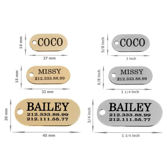 Адресник BronzeDog из Латуни Овальный  