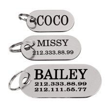 Адресник BronzeDog из Нержавеющей Стали Овальный  