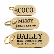 Адресник BronzeDog из Латуни Овальный  