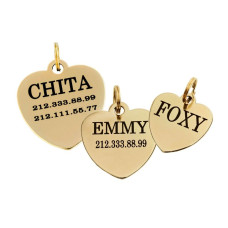 Адресник BronzeDog Позолота Сердце  
