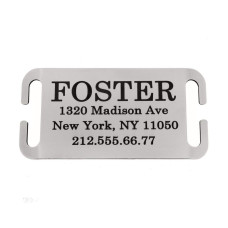 Адресник для Собак BronzeDog Слайдер Открытый Сталь