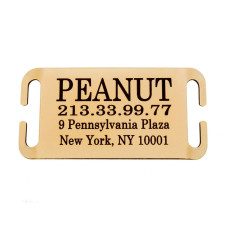 Адресник для Собак з Латуні Слайдер Відкритий Латунь