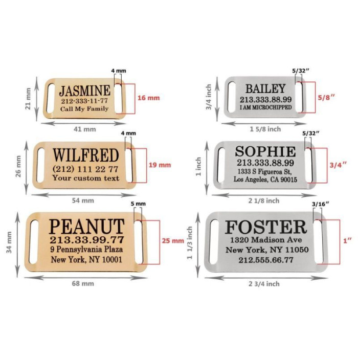 Адресник для Собак BronzeDog из Латуни Слайдер 