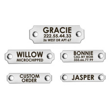 Адресник для Собак BronzeDog на Заклепках Сталь