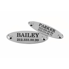 Адресник для собак и котов BronzeDog на заклепках Сталь