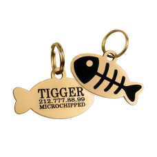 Адресник для Котів Позолота Тип 4, 2,6 см 1,6 см