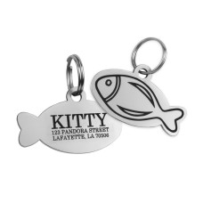 Адресник для Котов BronzeDog из Нержавеющей Стали Тип 5, 2,6 см 1,6 см 