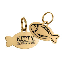 Адресник для Котів Позолота Тип 5, 2,6 см 1,6 см