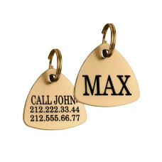 Адресник для Котов BronzeDog из Латуни Тип 7, 1,9 см 